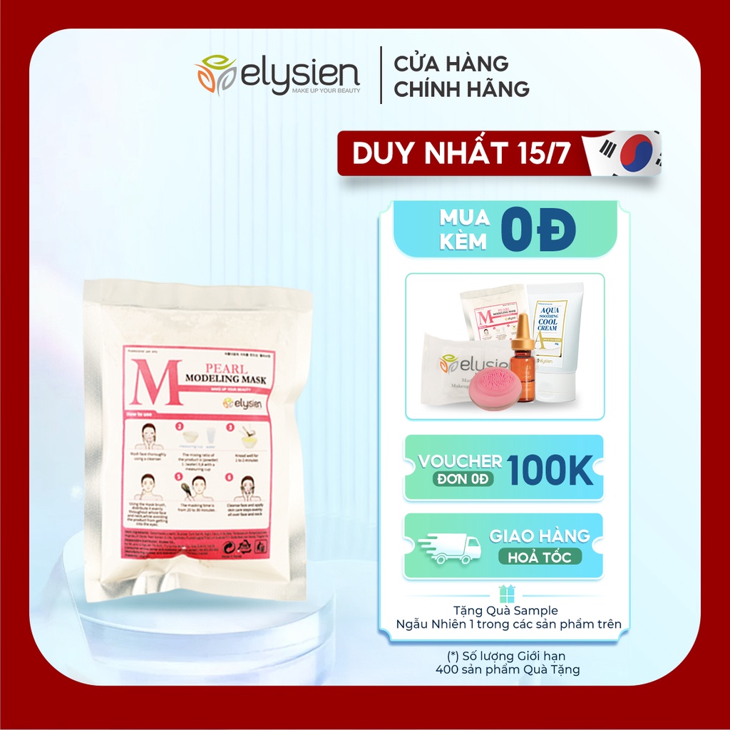 Mặt nạ bột dưỡng trắng cấp ẩm ELYSIEN Modeling Mask cao cấp chống lão hóa ngừa mụn 150g