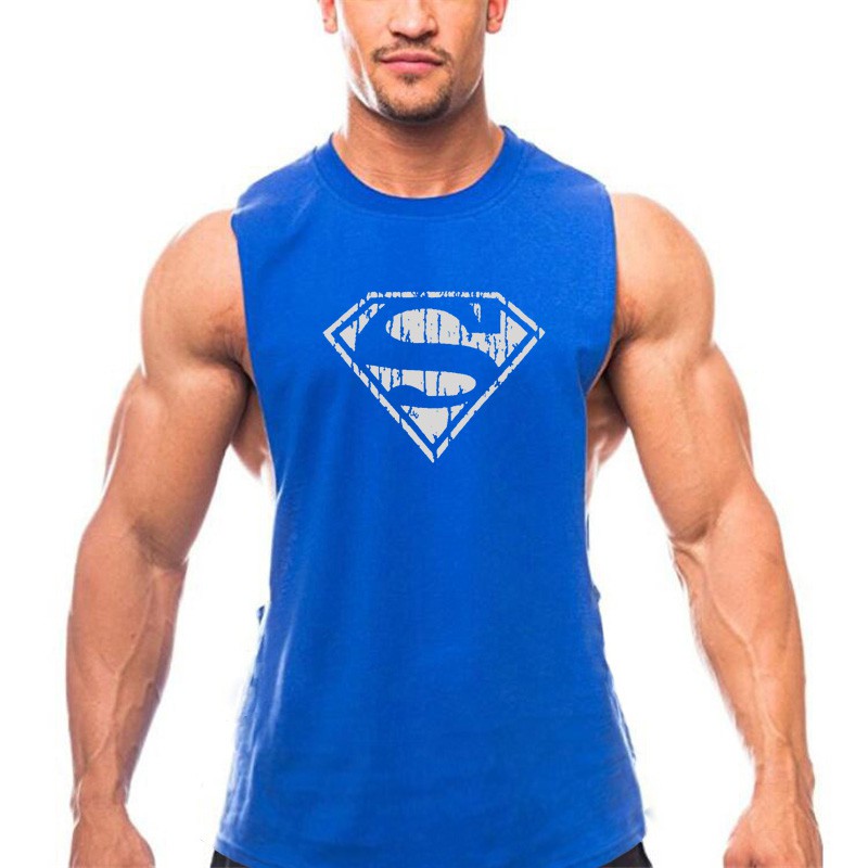 Áo sát nách vải cotton tập thể thao cho nam