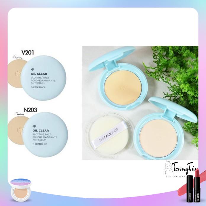 Phấn Phủ Nén Kiềm Dầu The Face Shop Oil Clear Smooth &amp; Bright Powder