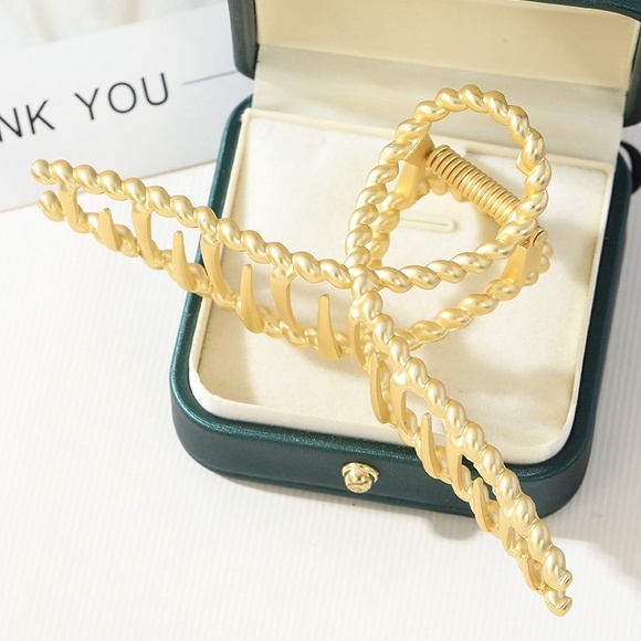 Kẹp Tóc Kim Loại Thiết Kế Mới Cỡ Lớn 2022 Phong Cách Hàn Quốc Cho Nữ