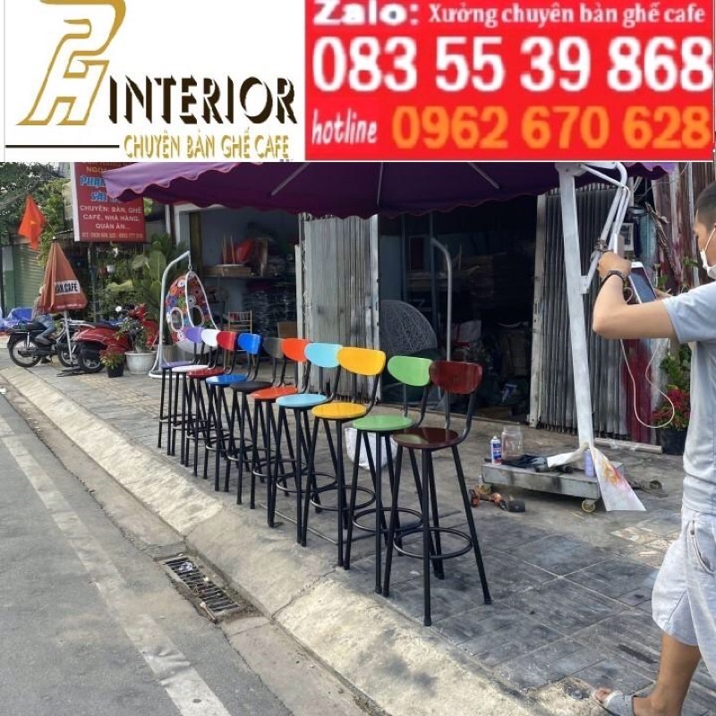 ghế ngồi quầy bar ghế cao ngồi ban công xưởng chuyên sĩ lẻ bà ghế cafe giá rẻ