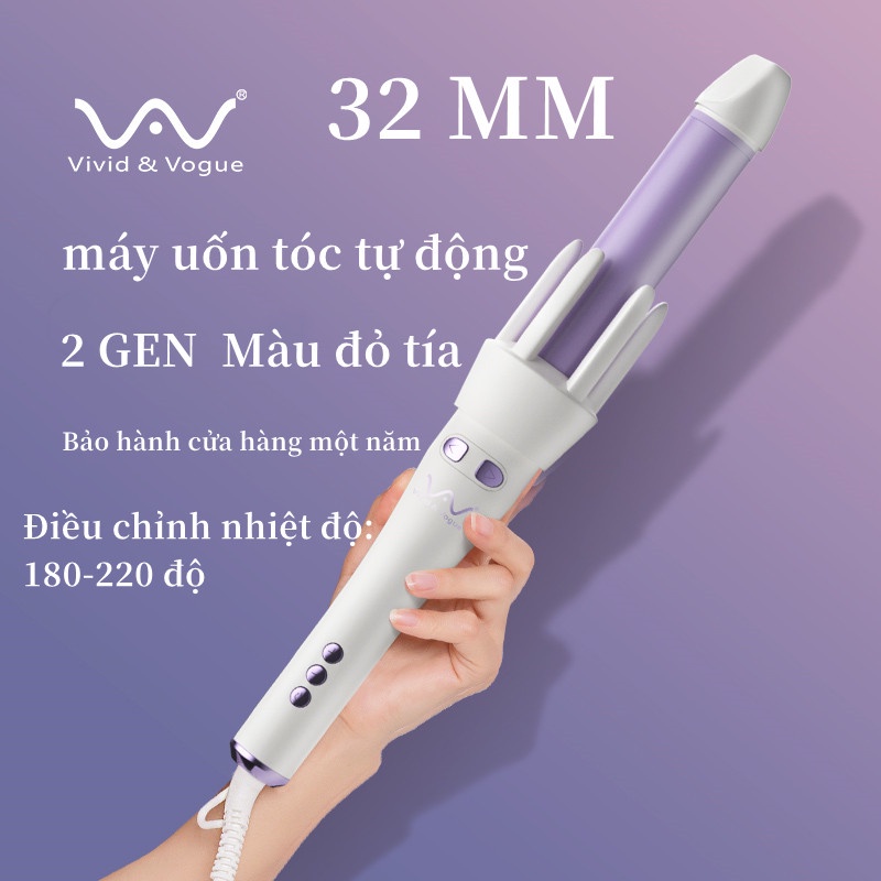 2 GEN Máy uốn tóc tự động VIVID & VOGUE Xoay vòng tự động Phiên bản nâng cấp của thế hệ thứ hai Máy uốn tóc cầm tay