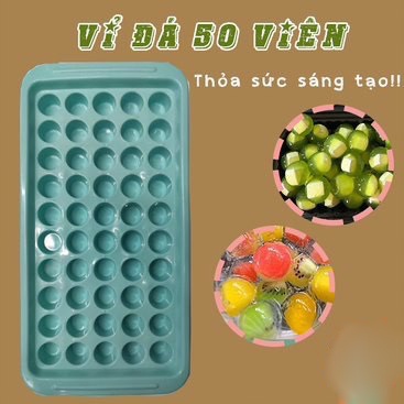 Khay làm đá, khuôn thạch rau câu 50 viên nhỏ nhựa Việt Nhật, vỉ đá làm khuôn kẹo dẻo TTS 6975/6976