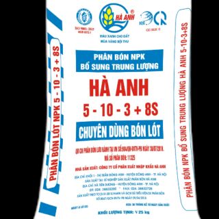 25 kg phân bón npk Hà Anh 5-10-3+8S fertilizer for flowers and ornamental plants
