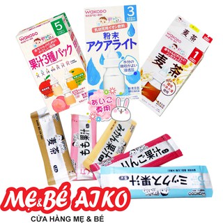 [Tách lẻ] Trà táo/trà đào/trà cam/trà điện giải Wakodo cho bé từ 1m+, 5m+