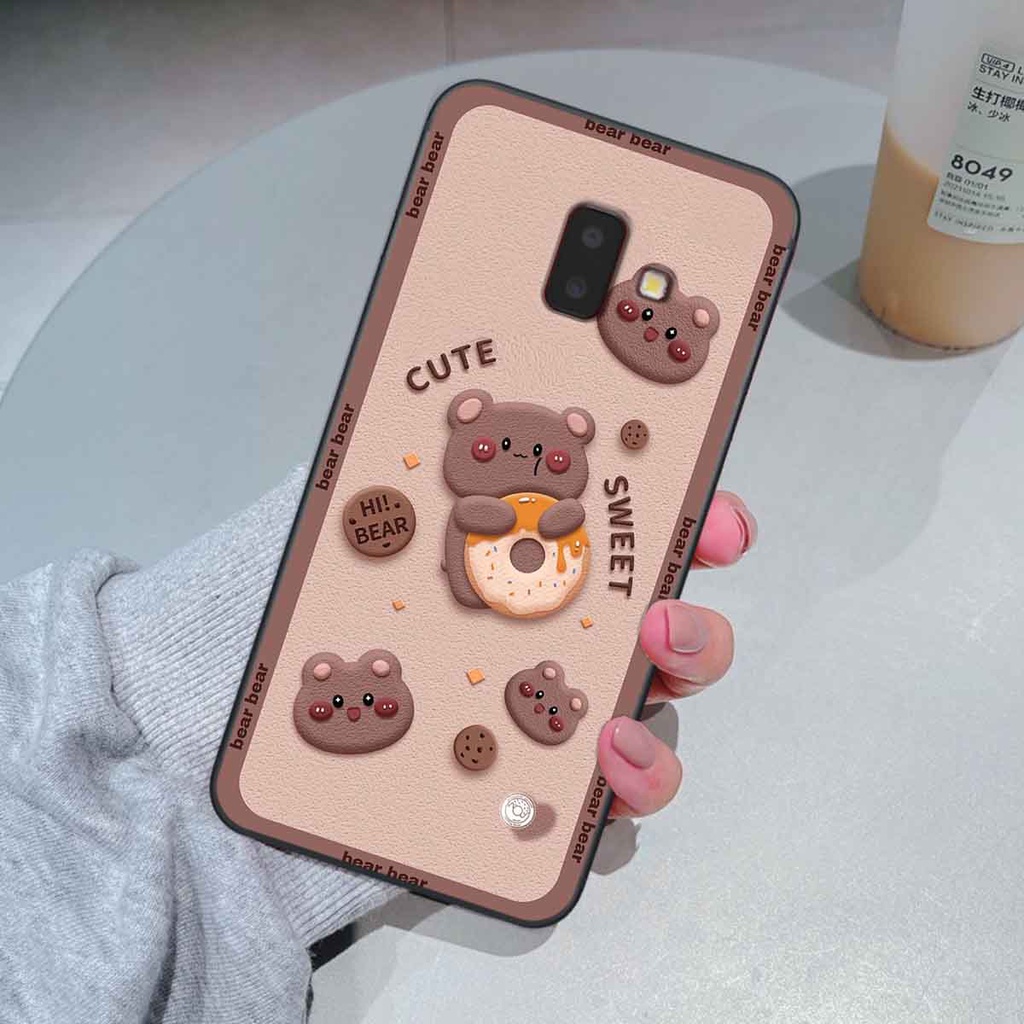 Ốp Samsung J6 2018 / J6 Plus bear brick, gấu đáng yêu, dễ thương