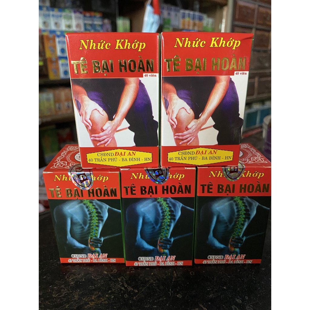 Nhức Khớp Tê Bại Hoàn 🔥CHÍNH HÃNG🔥Tê Bại Hoàn Nhức Xương Khớp, Hỗ Trợ Bệnh Gút - 40 Viên Tròn Đen + 1 Viên Xanh