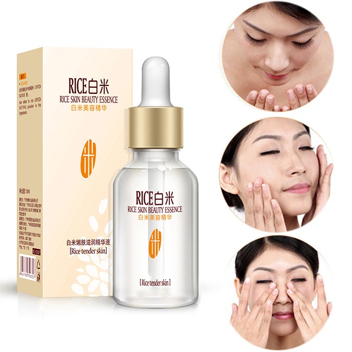 Tinh Chất Serum Dầu Gạo Dưỡng Trắng Da Mặt Rorec Rice Trẻ Hóa Làn Da, Kiểm Soát Dầu 15ml MS6039