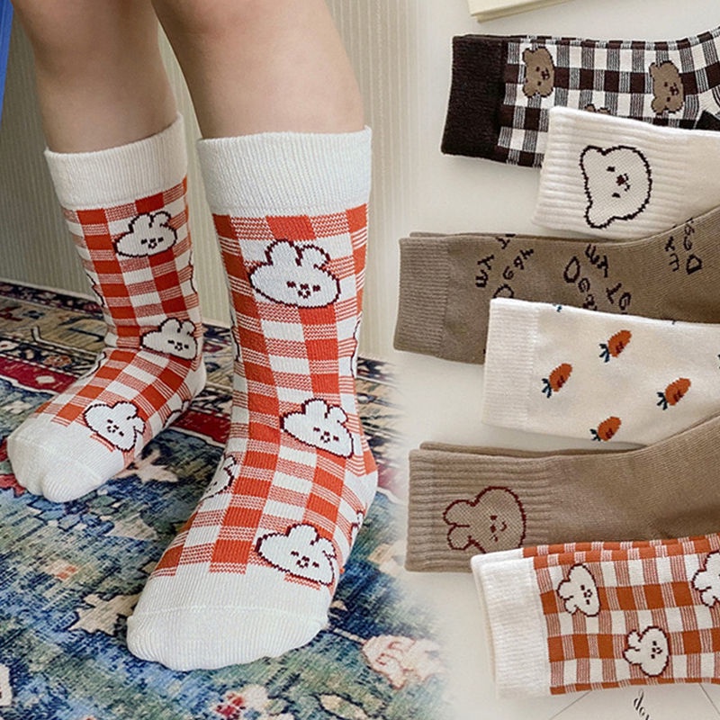Vớ Cotton Dài Trung Bình Thời Trang Xuân Thu Cho Bé Trai Và Gái