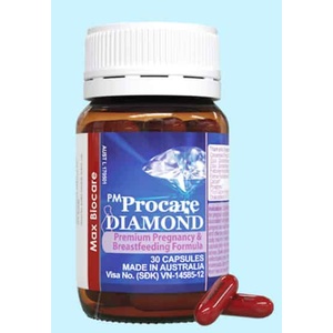 PM Procare Diamond lọ 30 viên Bổ sung đầy đủ vitamin cho mẹ bầu, cho một thai kỳ khỏe mạnh hạnh phúc vuông tròn