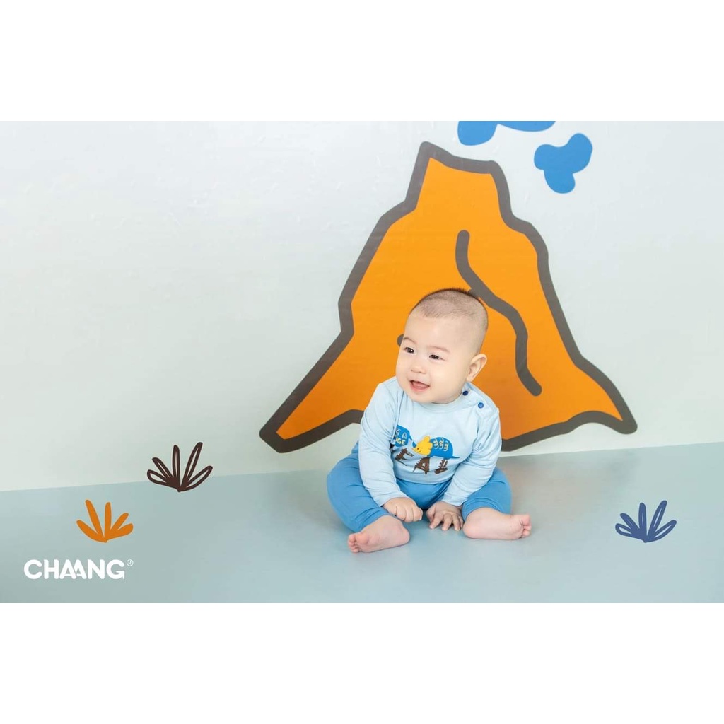 Chaang body chip dài dino cho bé trai, body cotton em bé