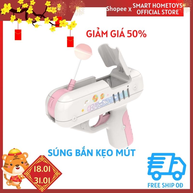 Súng Bắn Kẹo Mút Có Nhạc Và Âm Thanh Hot Trend Tiktok – Đồ Chơi Giảm Stress SmartHome Toys