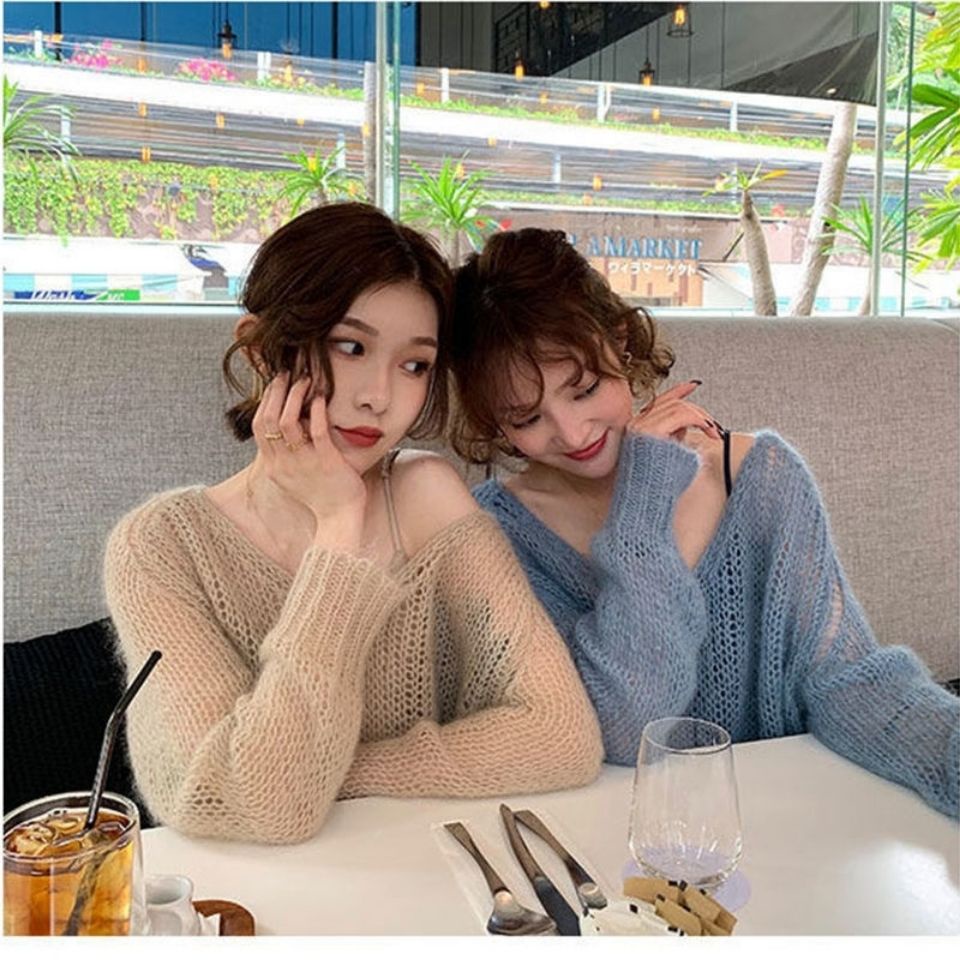 Áo Sweater Mềm Dáng Rộng Thời Trang Mùa Xuân Cho Nữ 2021