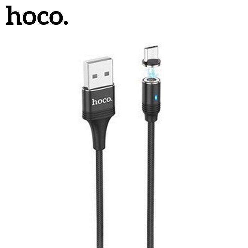 Cáp sạc nhanh 2A Hoco U76 Micro đầu sạc nam châm tích hợp đèn Led dài 1.2M cho Android