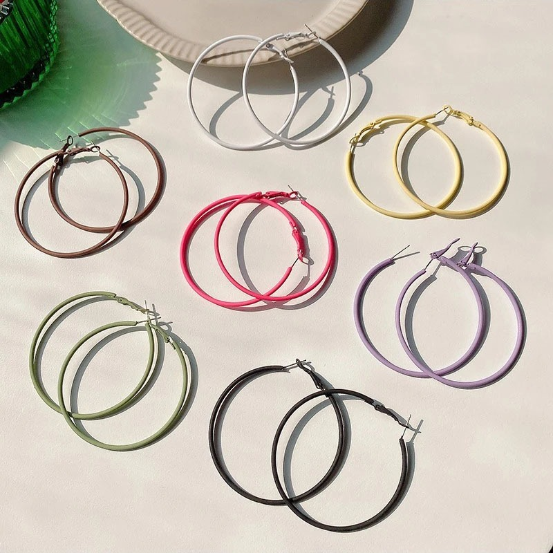 Set 6 Đôi Khuyên Tai Dạng Vòng Thời Trang Cho Nữ