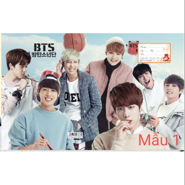 Bao tập 2 trong 1 vừa mũ vừa giấy hình BTS