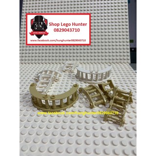 Lego part phụ kiện Moc : Combo 5 part thành Lan can cong ( màu trắng , màu vàng cát )