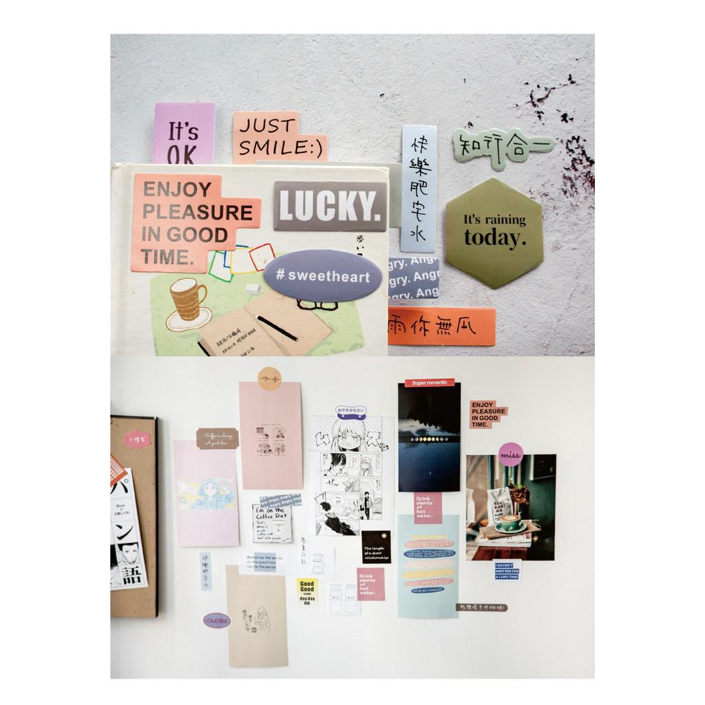 Sticker cartoon set 30 hình dán dễ thương trang trí sổ, phụ kiện văn phòng phẩm
