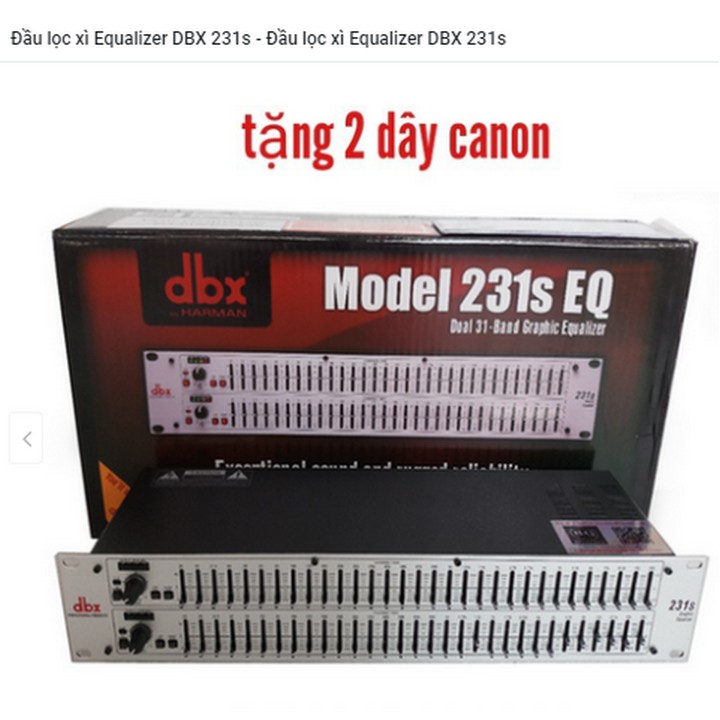 Đầu lọc xì Equalizer DBX 231s