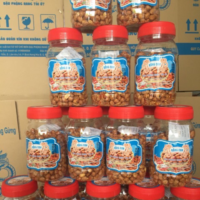 Đậu phộng rang tỏi ớt Rồng Con hủ 250gr