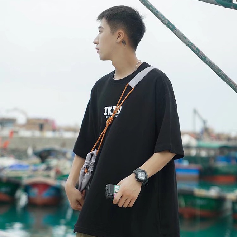 Áo Thun Tay Ngắn Dáng Rộng In Chữ Cỡ Lớn Thoải Mái Thời Trang Mùa Hè Cho Nam M-5XL