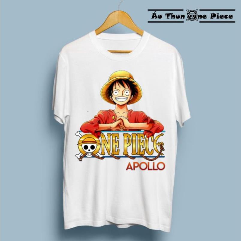 DEL HOTÁo Thun In Hình Luffy One Piece kèm Logo áo trắng Giá Rẻ "Cực Ngầu" - Áo Thun One Piece