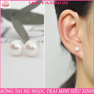 Bông tai hạt ngọc siêu xinh sát tai màu trắng nhỏ nhắn tiện lợi cho nữ KT-34