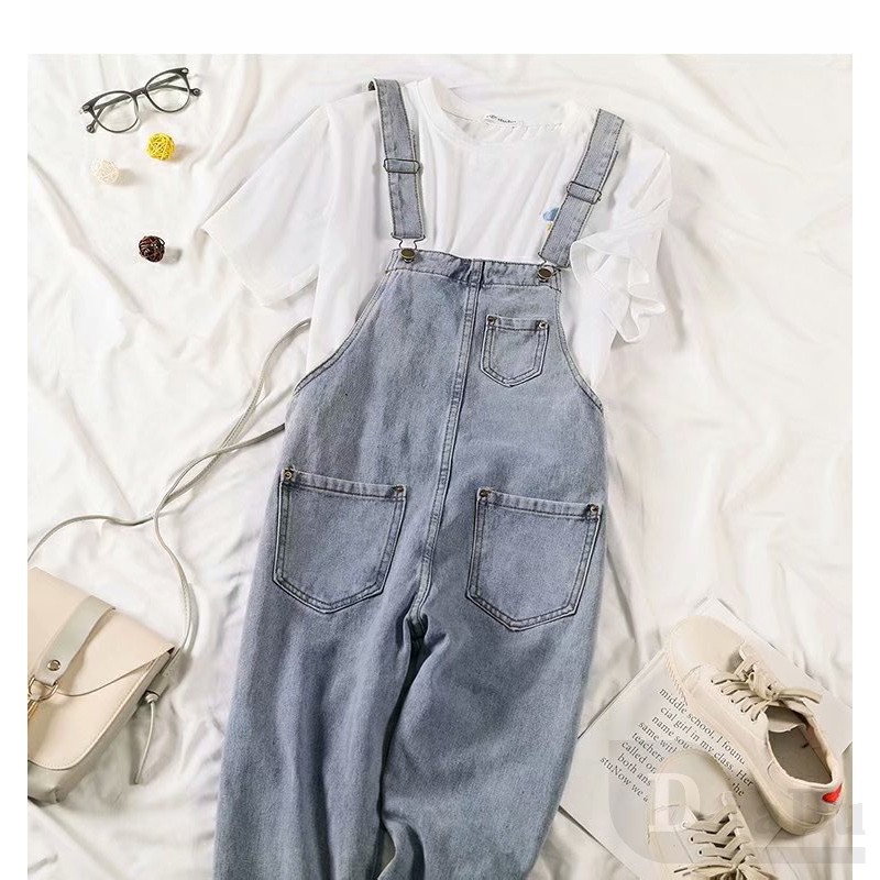 Quần Dài Denim Lưng Cao Hở Lưng Có Dây Điều Chỉnh Được Thanh Lịch Cho Nữ