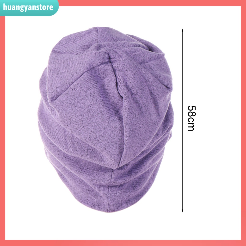 HY| Mũ trùm đầu màu trơn chất liệu cotton thời trang cho nữ