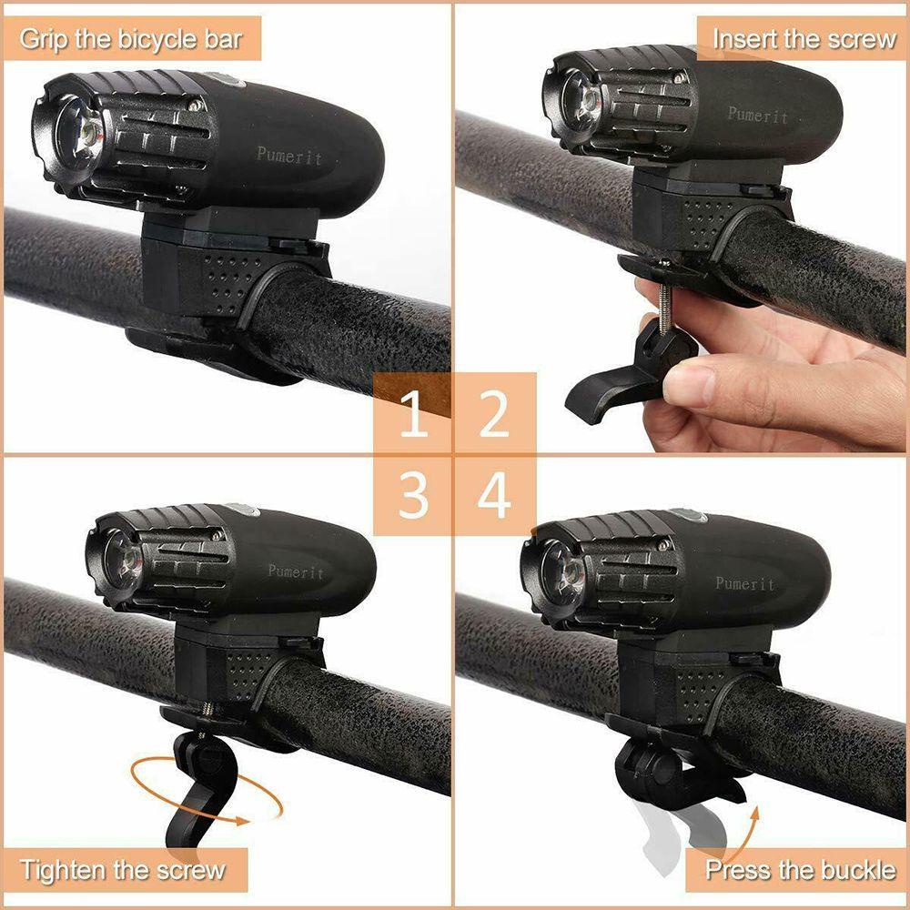 Đèn Pha LED Sạc USB Siêu Sáng Cho Xe Đạp Heceh