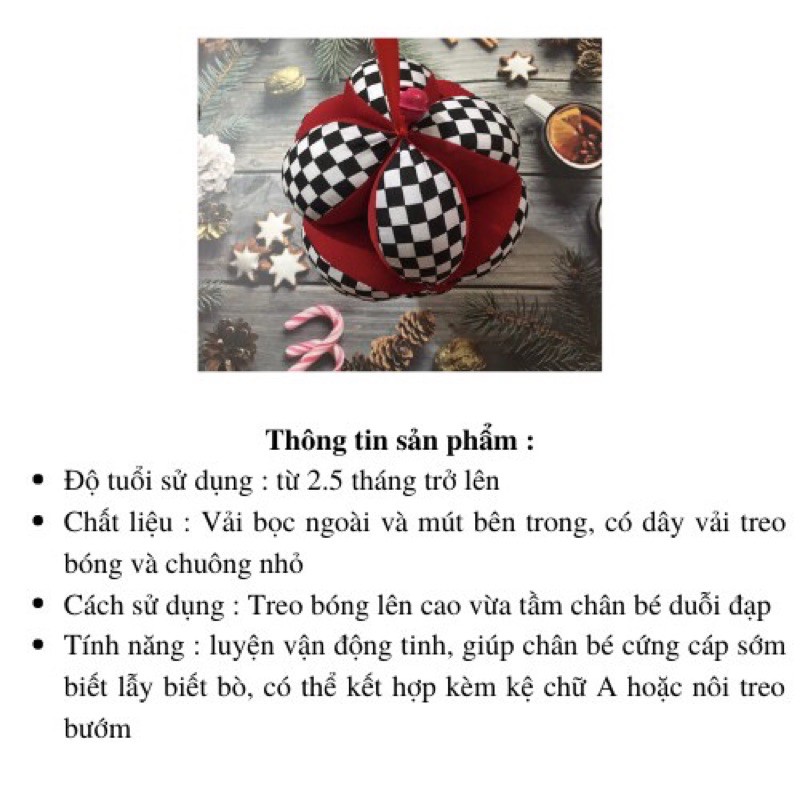 Bóng vải montessori/ Bóng múi luyện chân cho bé/ đồ chơi trẻ sơ sinh