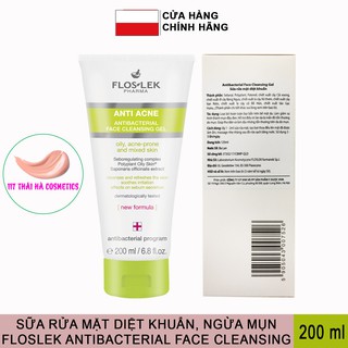 Sữa rửa mặt diệt khuẩn, ngừa mụn Floslek Antibacterial Face Cleansing 200ml