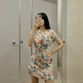 Đầm Hoa Vintage Ảnh Thật