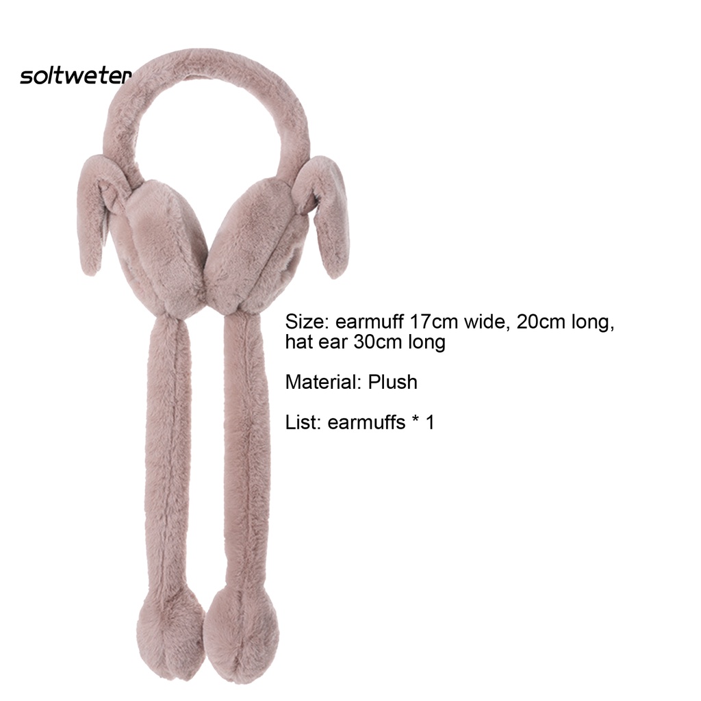 Chụp tai giữ ấm dày dặn thoáng khí hình tai thỏ dễ thương