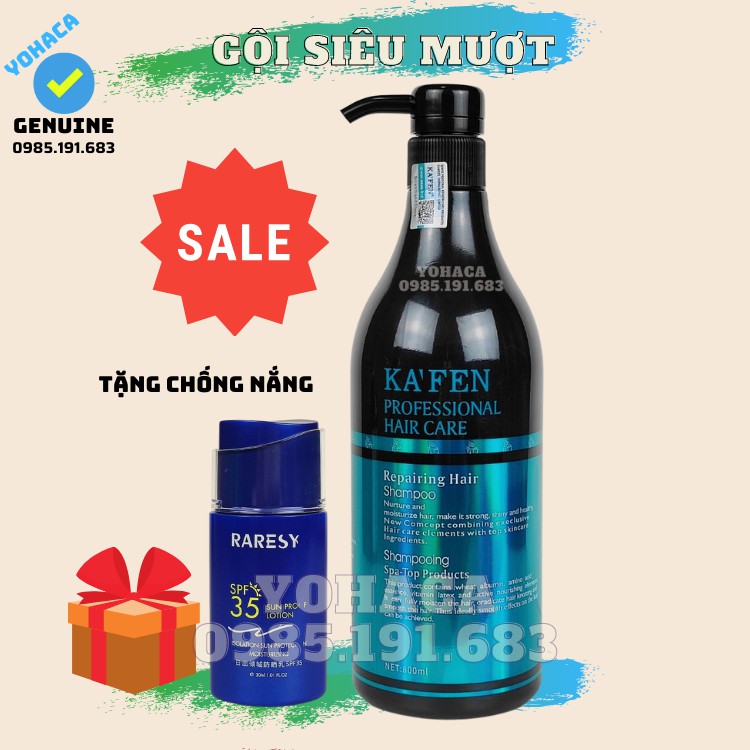 Lẻ Dầu Gội Dầu Xả Kafen Qinye siêu mượt 800ml