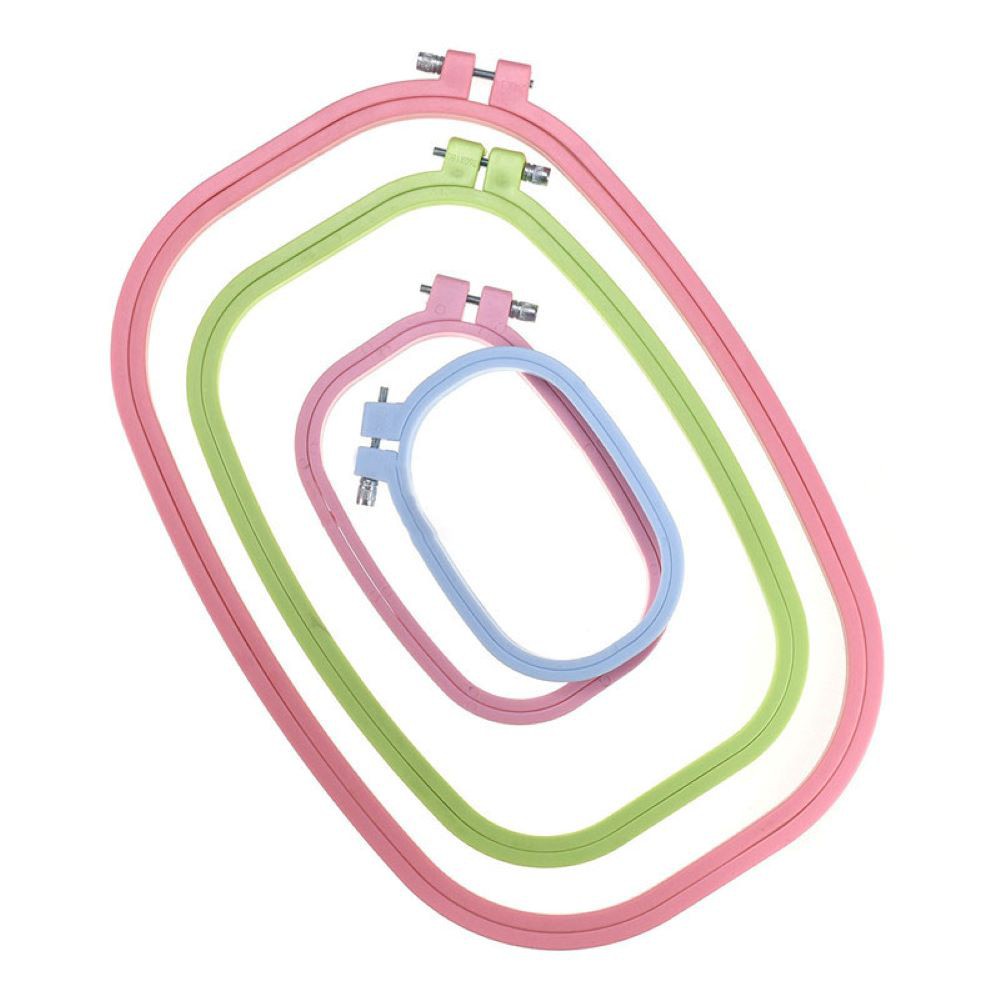 Khung căng vải chuyên dụng cho tranh thêu chữ thập bằng nhựa hình vuông tiện lợi