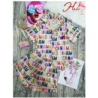 Bộ ngủ đùi pijama lụa satin 2