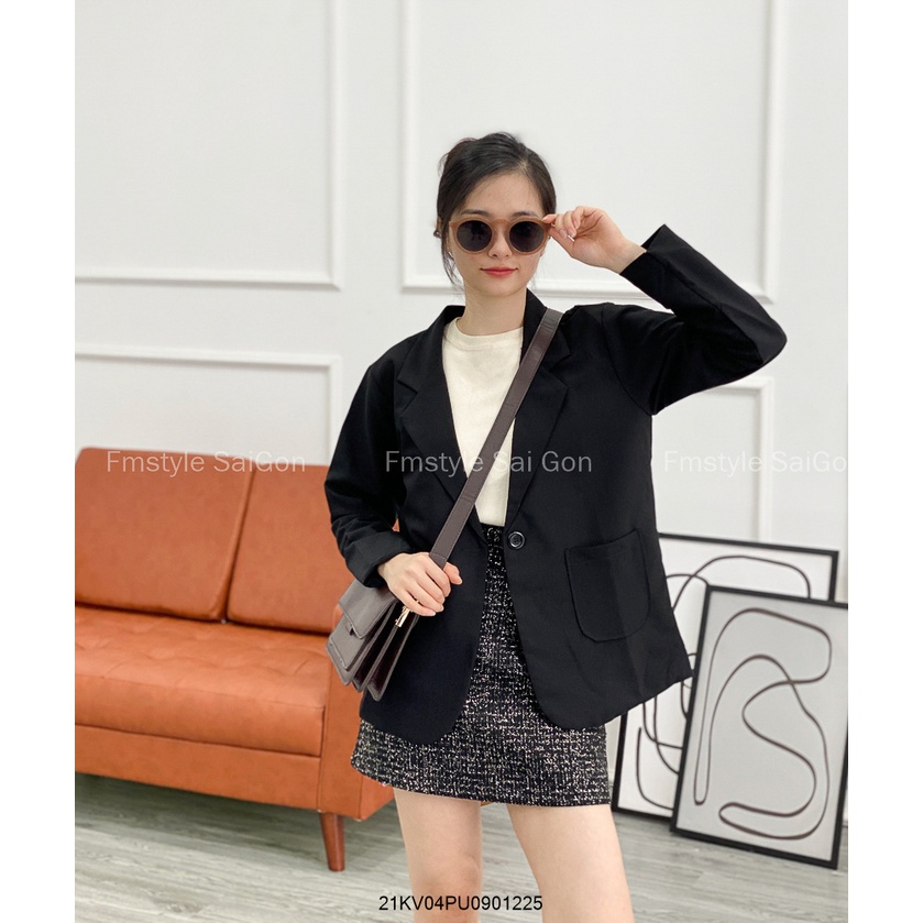 Áo vest tay dài 2 nắp 4 nút P449 VM STYLE, áo khoác blazer nữ thời trang ulzzang 22KV03PU0201