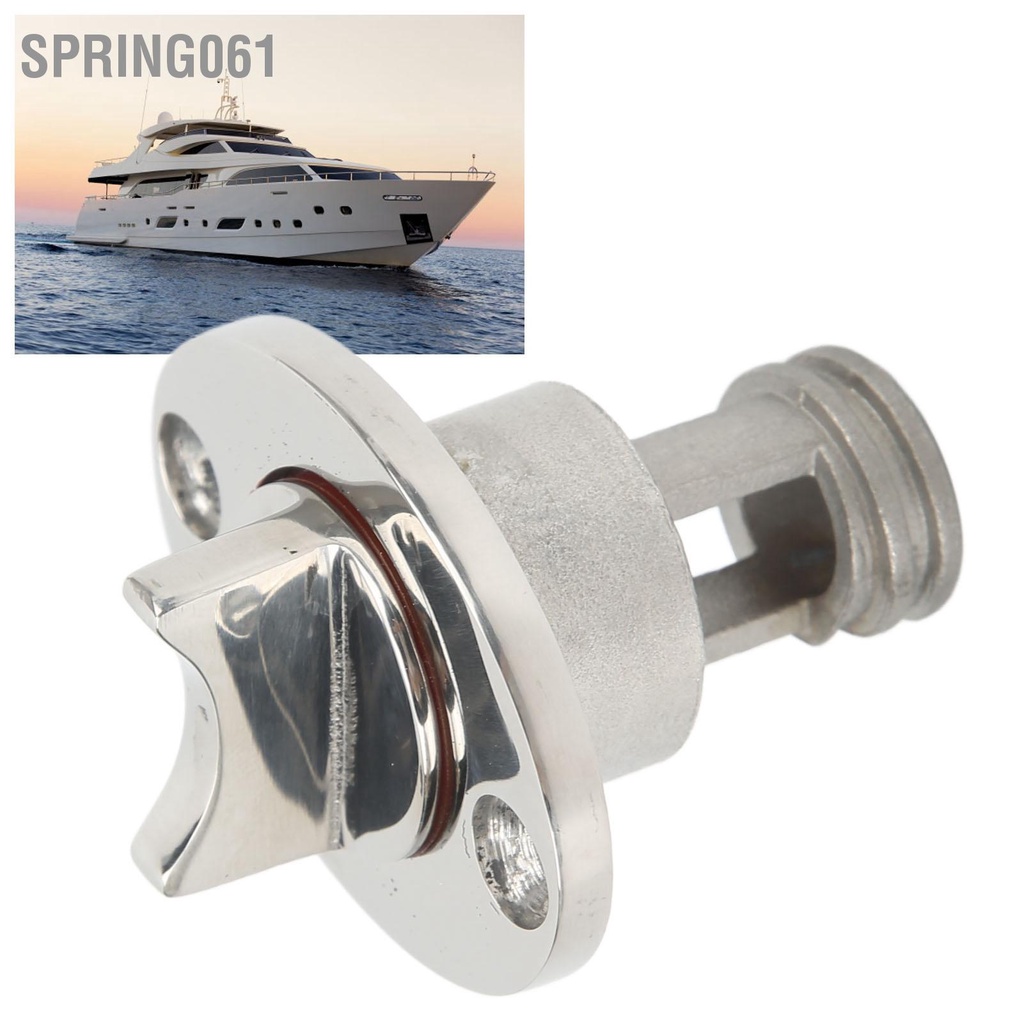 Spring061 Phích cắm cống cho thuyền Thép không gỉ bền chắc Đường kính ren 0 75in