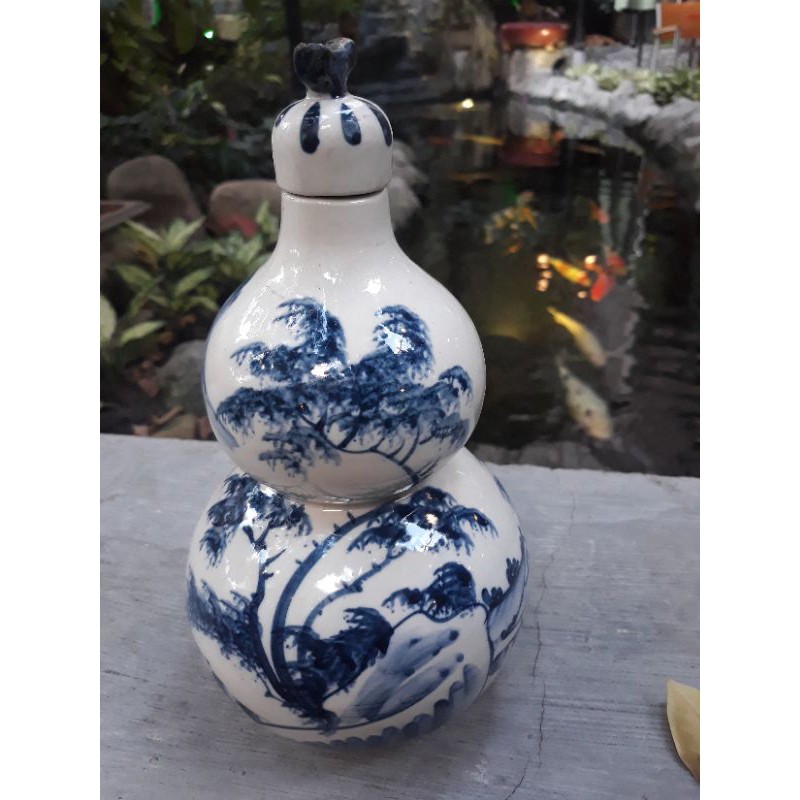Bình hồ lô gốm sứ Bát Tràng 1000ml