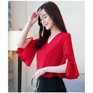 ÁO KIỂU TAY LOE - có 3 màu