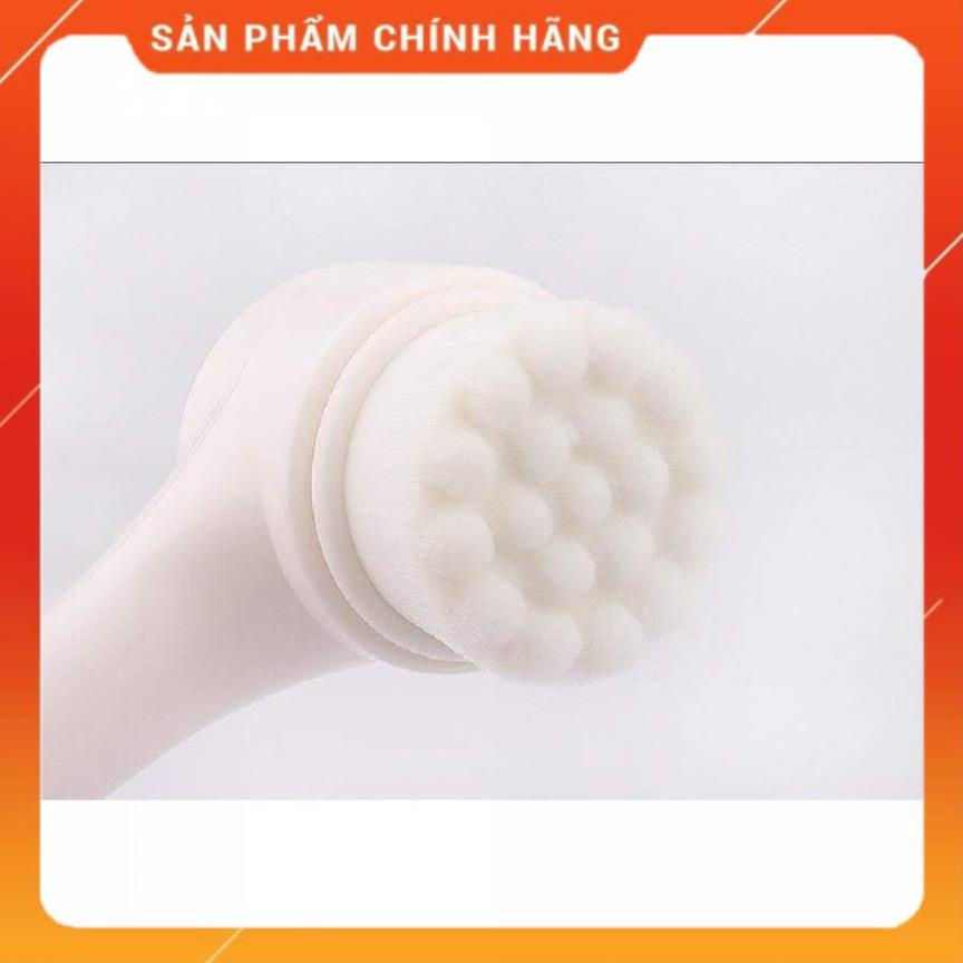 Cọ rửa mặt và massage 2 đầu silicon siêu mềm