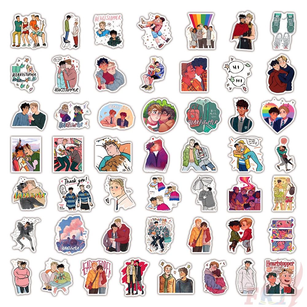 50Pcs/Set ❉ Heartstopper Series 02 Stickers ❉ Waterproof DIY Fashion Decals Doodle Stickers
