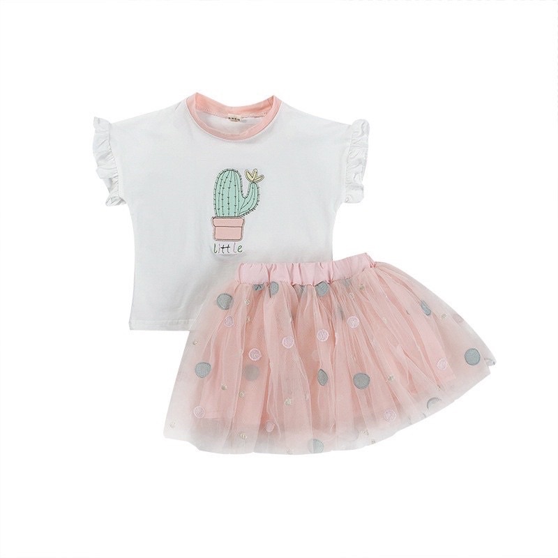 Váy công chúa Pony bé gái cotton chân ren cầu vồng điệu đà cực xinh size 2-8t Rio có sẵn