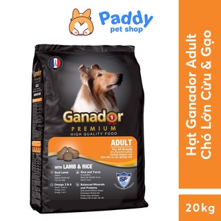 [20kg] Thức Ăn Hạt Cho Chó Con Ganador Vị Cừu & Gạo Bao 50 Túi 400g