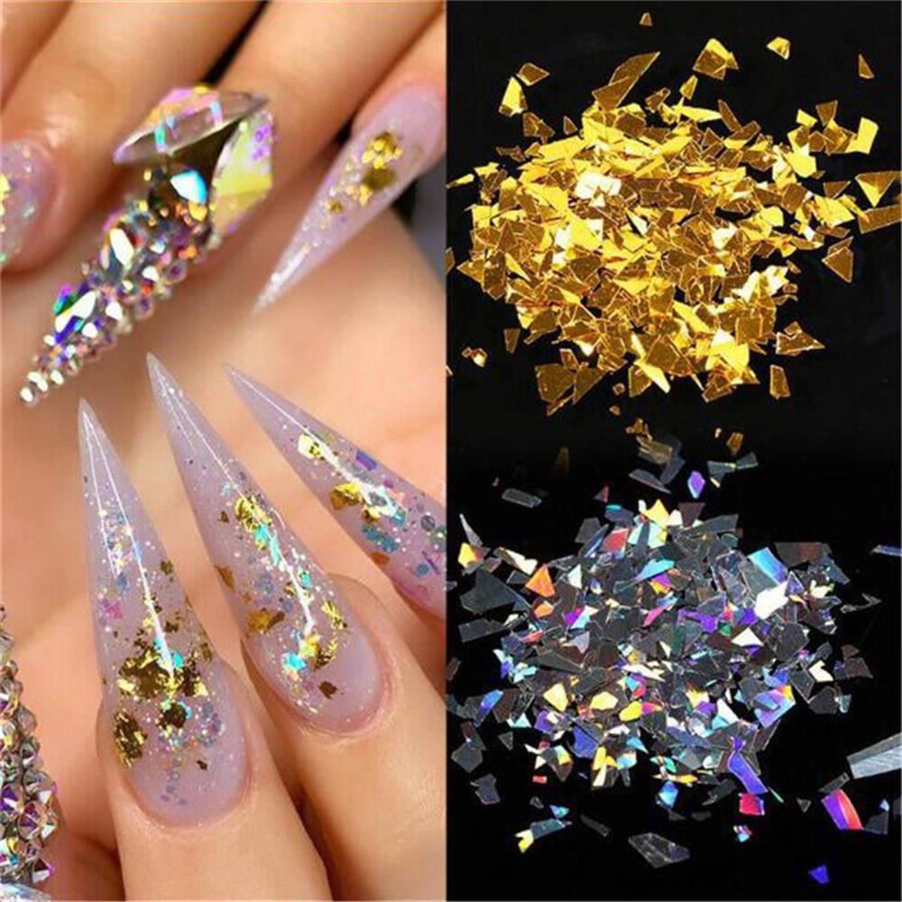 (Hàng Mới Về) Hộp Sequin Dạ Quang 3d Trang Trí Móng Tay Nghệ Thuật