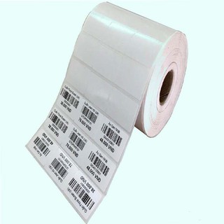 Giấy In mã vạch Decal thường 35x22 (105x22) Cuộn 50m 1hàng 3tem
