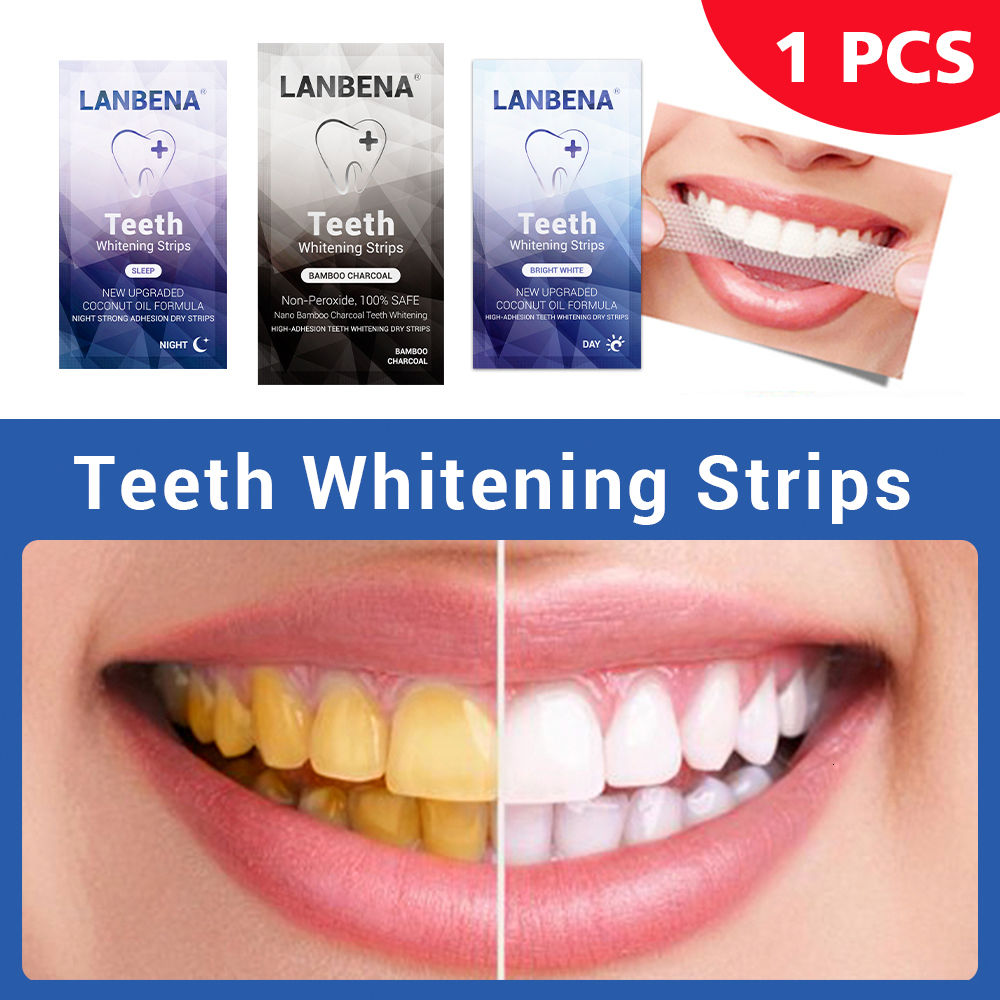 Miếng dán làm trắng răng LANBENA loại bỏ vết ố vàng và mảng bám hiệu quả tiện dụng