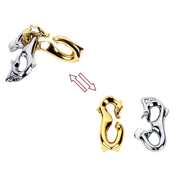 Đồ chơi trí tuệ_Thử thách trí não_Cá và Cá (V2) - Hanayama Puzzle_Hack não &amp; Hàng Hiếm_IQ Toys_Giải đố Tư Duy_Thông minh