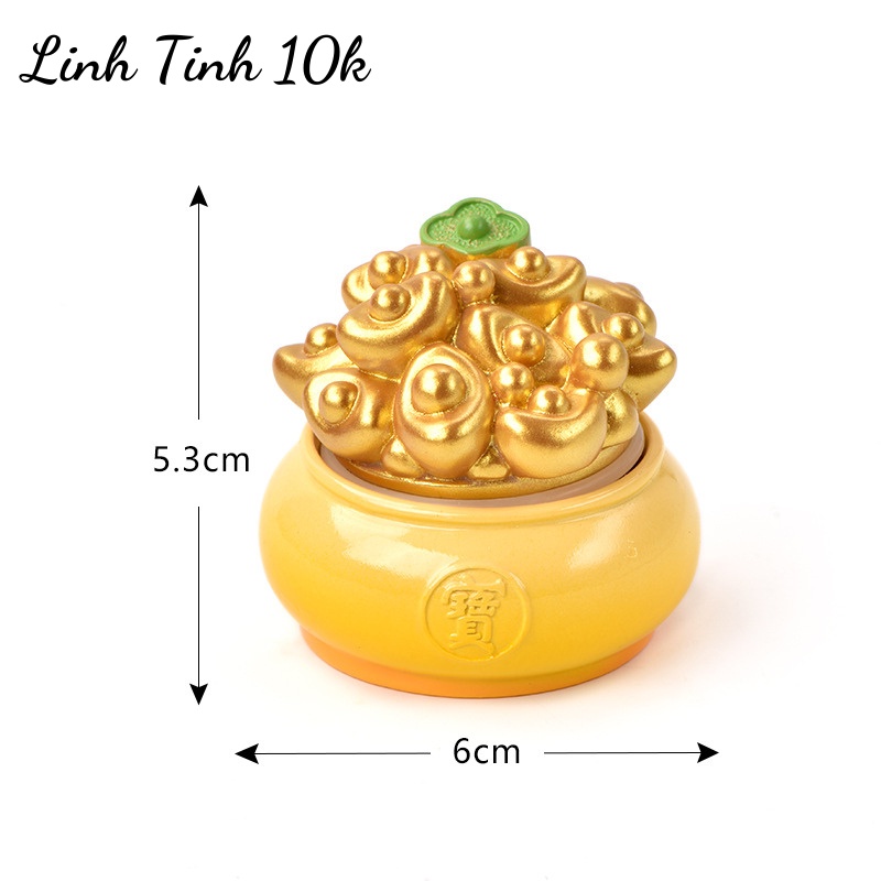 Phụ kiện thỏi vàng, hũ vàng trang trí kèm tượng FREESHIP 50k Linh Tinh 10k